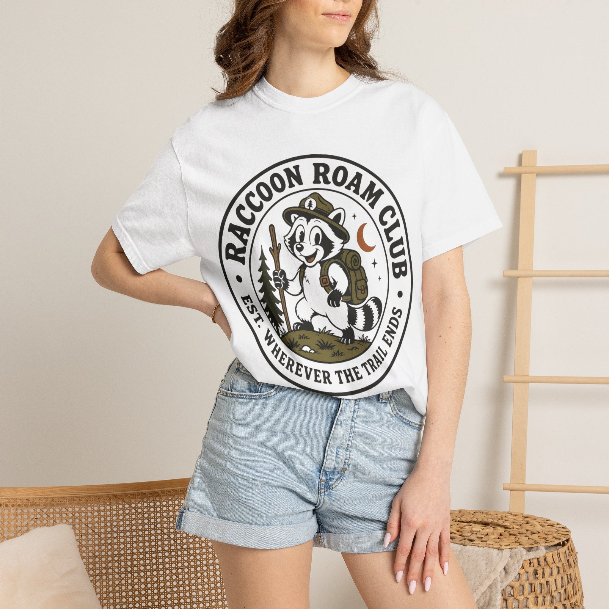 Raccoon Roam Club Badge T-Shirt