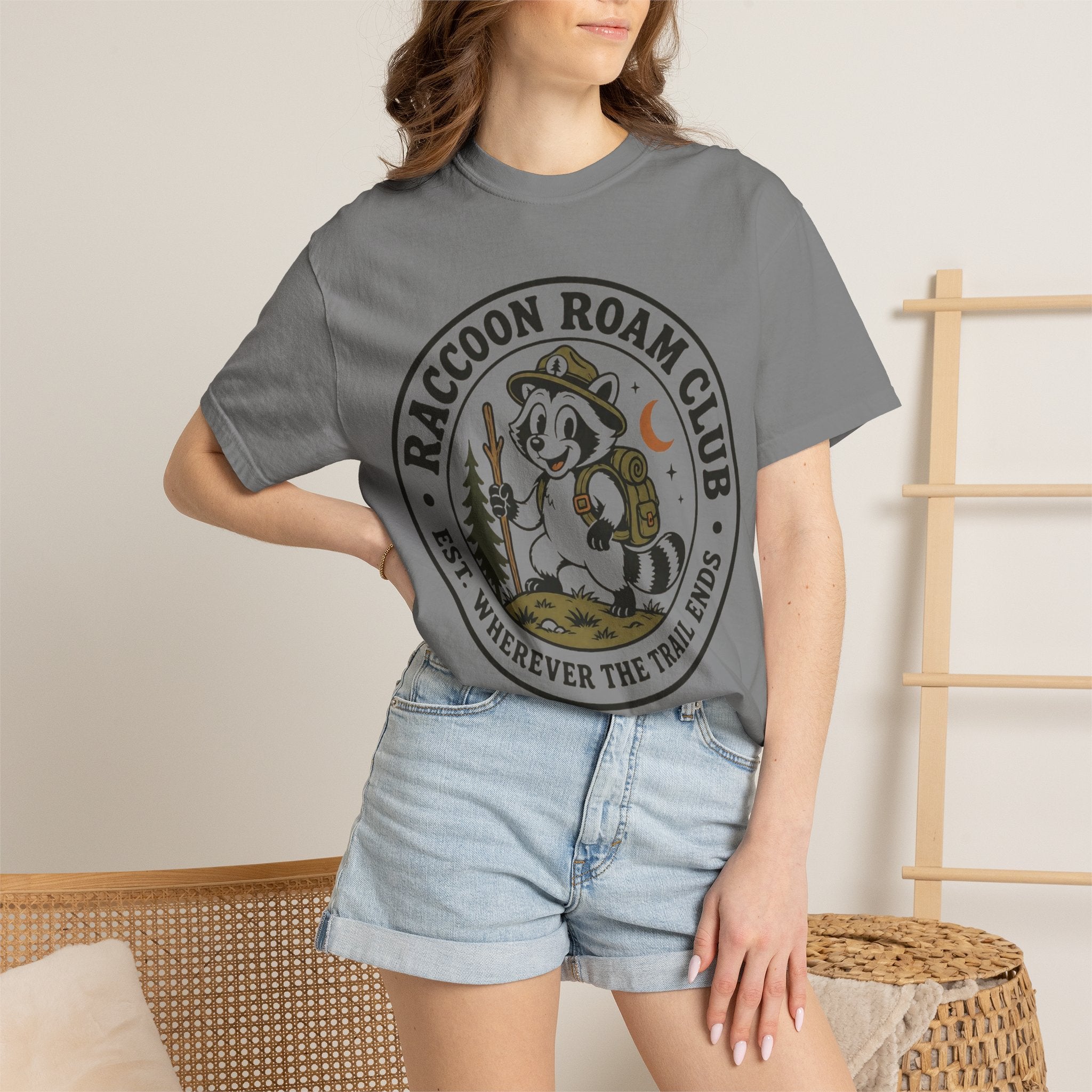 Raccoon Roam Club Badge T-Shirt